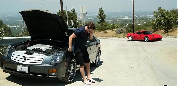  Car broken down but picked up by an evil mature MILF